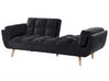 Velvet Sofa Bed Black ASBY_788052