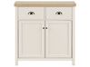 2 Drawer Sideboard Cream with Light Wood CLIO_789935