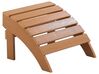 Krzesło ogrodowe z podnóżkiem jasne drewno ADIRONDACK_809455