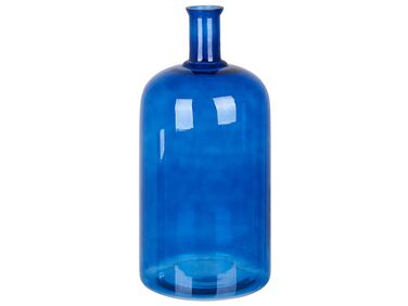 Decoratieve vaas blauw glas 45 cm KORMA