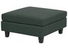 Ötszemélyes kombinálható sötétzöld kárpitozott kanapé ottománnal UNSTAD_893422