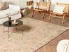 Teppich Baumwolle beige 200 x 300 cm orientalisches Muster Kurzflor MATARIM_852489