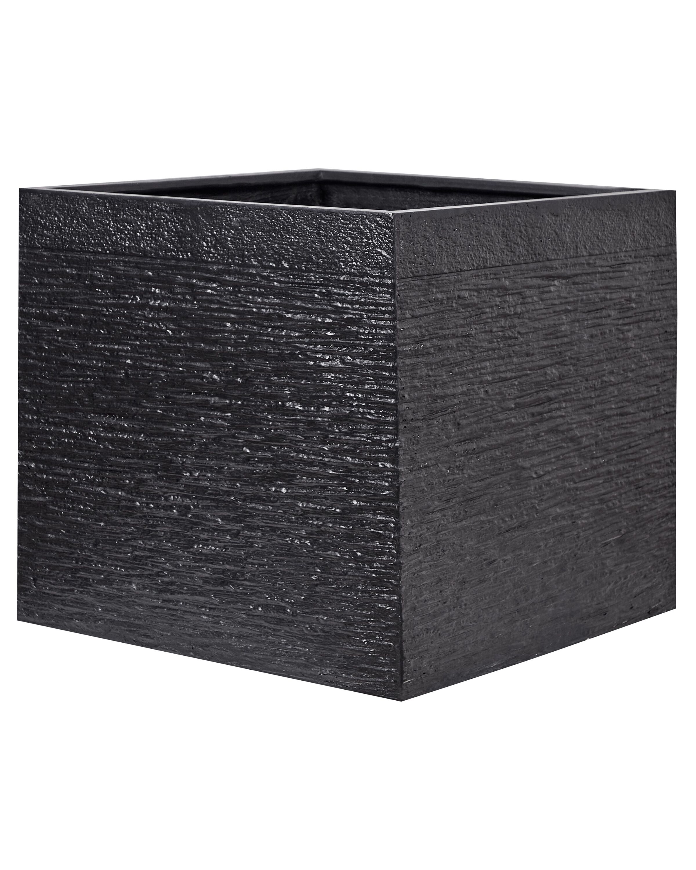 Blumentopf schwarz quadratisch 50 x 50 x 46 cm PAROS Beliani.de