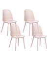 Set of 4 Dining Chairs Pink EMORY_876526