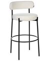 Set of 2 Boucle Bar Chairs White ALLISON_915905
