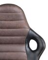 Krzesło biurowe regulowane ekoskóra czarno-brązowe SUPREME_735085