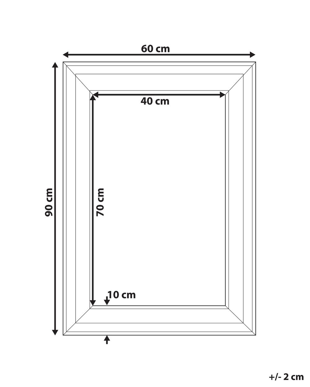 Spiegel Convex 16 Felder, Maße 49 x 49 x 4 cm