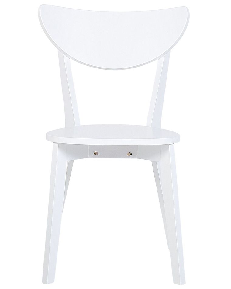Lot de 2 chaises de salle à manger blanches ROXBY | Beliani.fr