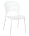 Set of 4 Plastic Dining Chairs White OSTIA_862729