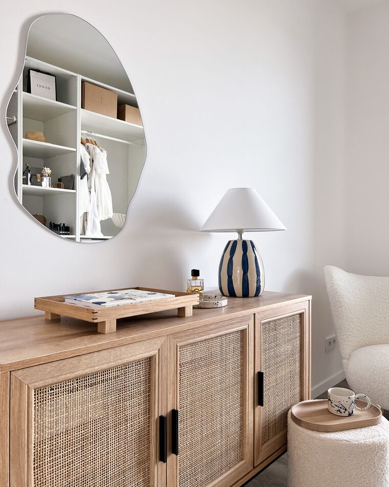Wall Mirror 50 x 70 cm Silver FALAISE | Beliani.co.uk