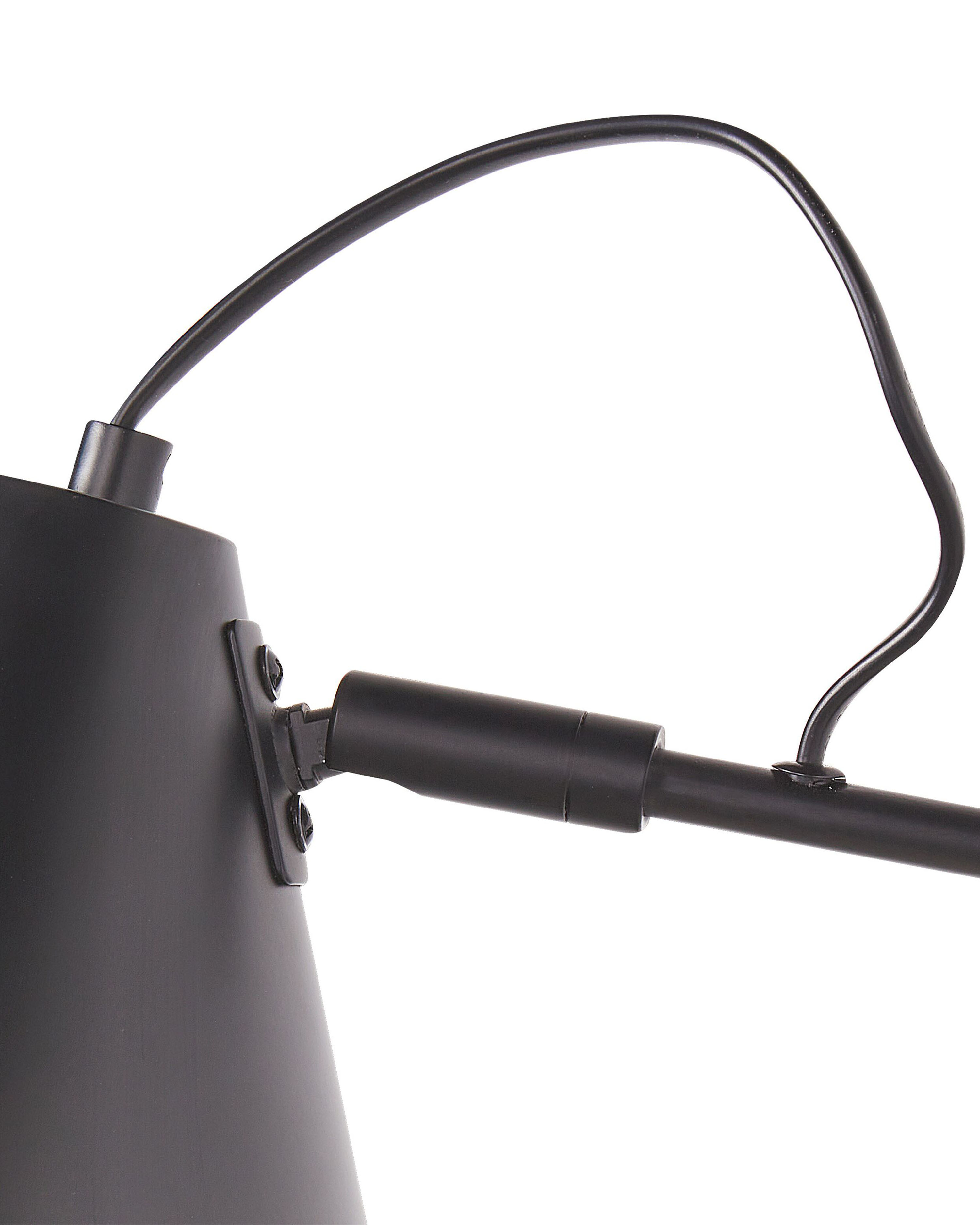 Kovová nástěnná lampa se 2 stínidly černá MANDIRI_884166