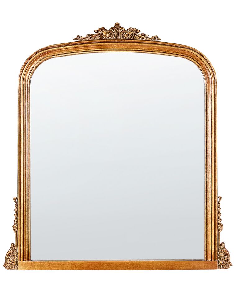 Espejo de pared de metal dorado 75 x 78 cm SUSSEY_900172