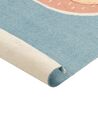 Detský bavlnený koberec 80 x 150 cm modrá/oranžová ISAK_864164