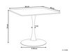 Dining Table 90 x 90 cm Light Wood with Black BOCA_821610