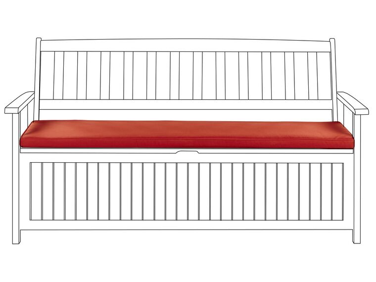 Almofada de assento em tecido vermelho 148 x 45 cm SOVANA_879879