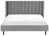 Zamatová posteľ 180 x 200 cm sivá VILLETTE_765431