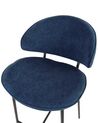 Conjunto de 2 sillas de bar de tela azul marino KIANA_908148