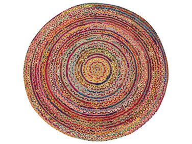 Kulatý bavlněný koberec ⌀ 140 cm vícebarevný DAGDERE