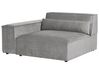 Left Hand 2 Seater Modular Fabric Corner Sofa with Ottoman Grey HELLNAR_911894