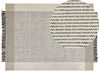 Teppich Wolle beige / schwarz 160 x 230 cm Kurzflor DIVARLI_847412