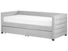 Sametová postel s úložným prostorem 90 x 200 cm šedá MARRAY_870834
