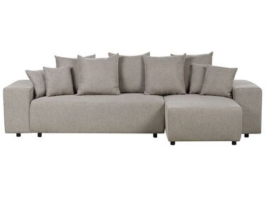 3 personers sovesofa med chaiselong taupe venstrevendt LUSPA