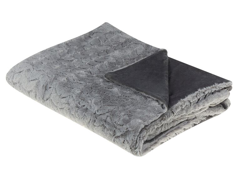 Blanket 150 x 200 cm Grey SARASWATI _842960
