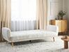 3 Seater Fabric Sofa Bed White Boucle FLORLI_905991