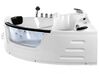 Bañera de hidromasaje LED de acrílico blanco/negro/plateado 214 x 155 cm MARTINICA_678940
