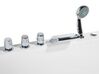 Whirlpool Badewanne weiss Eckmodell mit LED rechts 160 x 113 cm PARADISO_680866