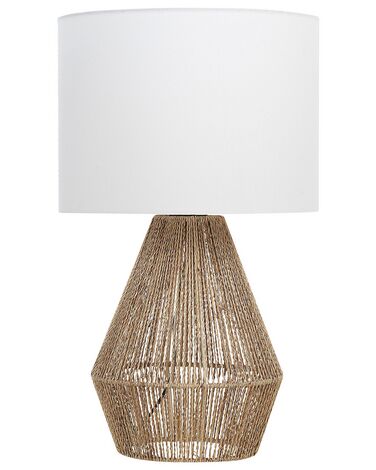 Lámpara de mesa de cuerda de papel blanco/natural 52 cm MALEWA