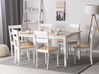 Mesa de jantar em madeira clara com pernas brancas 150 x 90 cm GEORGIA_735848