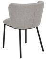 Sæt med 2 spisebordsstole i stof grå MINA_872111