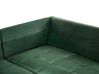 Canapé d'angle gauche en velours vert GRENA_837264