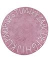Okrúhly detský bavlnený koberec ⌀ 120 cm ružový VURGUN_907227