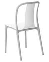 Lot de 6 chaises de jardin blanc et gris clair SPEZIA_808246