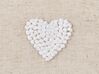 Cotton Cushion Embroidered Hearts 45 x 45 cm Beige GAZANIA_893250