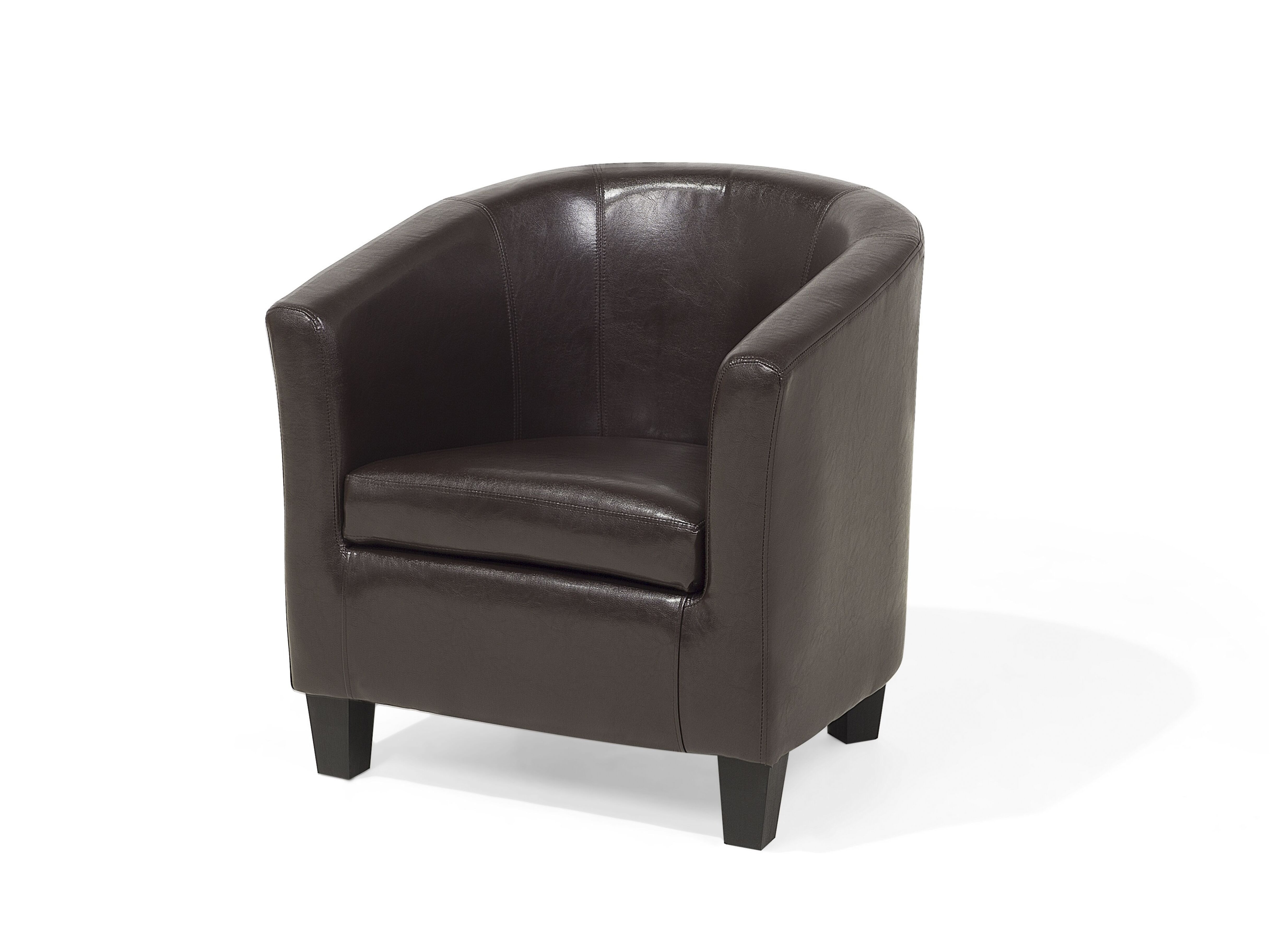 Fotel ekoskóra brązowy BORWICK