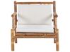 4 Seater Bamboo Wood Garden Sofa Set White RICCIONE_836495