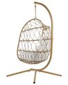 Hanging Chair with Stand Beige ADRIA_844394