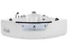 Bañera de hidromasaje LED de acrílico blanco/negro/plateado 214 x 155 cm MARTINICA_678938