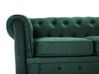 3 Seater Velvet Fabric Sofa Green CHESTERFIELD_705616