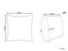 Set di 2 cuscini cotone motivo in rilievo grigio scuro 45 x 45 cm LALAM_824928
