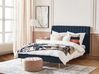 Sametová postel 140 x 200 cm modrá MARVILLE_835953
