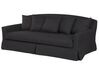 3 Seater Fabric Sofa Black GILJA_792582