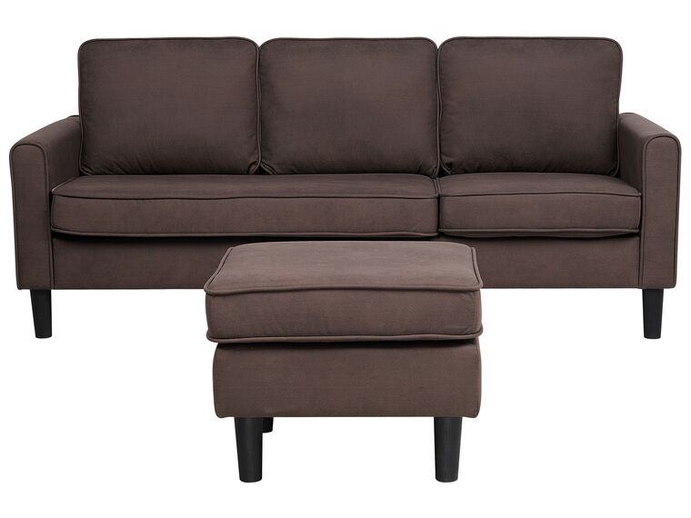 3-istuttava sohva ja rahi kangas ruskea AVESTA_741908