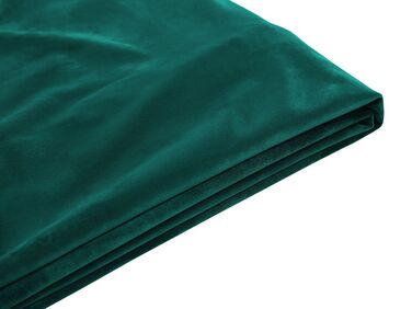 Capa em veludo verde escuro 160 x 200 cm para cama FITOU