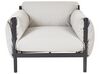 Aluminium Garden Set 2 Seater Sofa with Armchairs Light Grey ESPERIA_868703