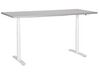 Electric Adjustable Standing Desk 180 x 80 cm Grey and White DESTINAS_899604