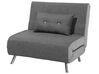 Sofá-cama em tecido cinzento escuro FARRIS_700041